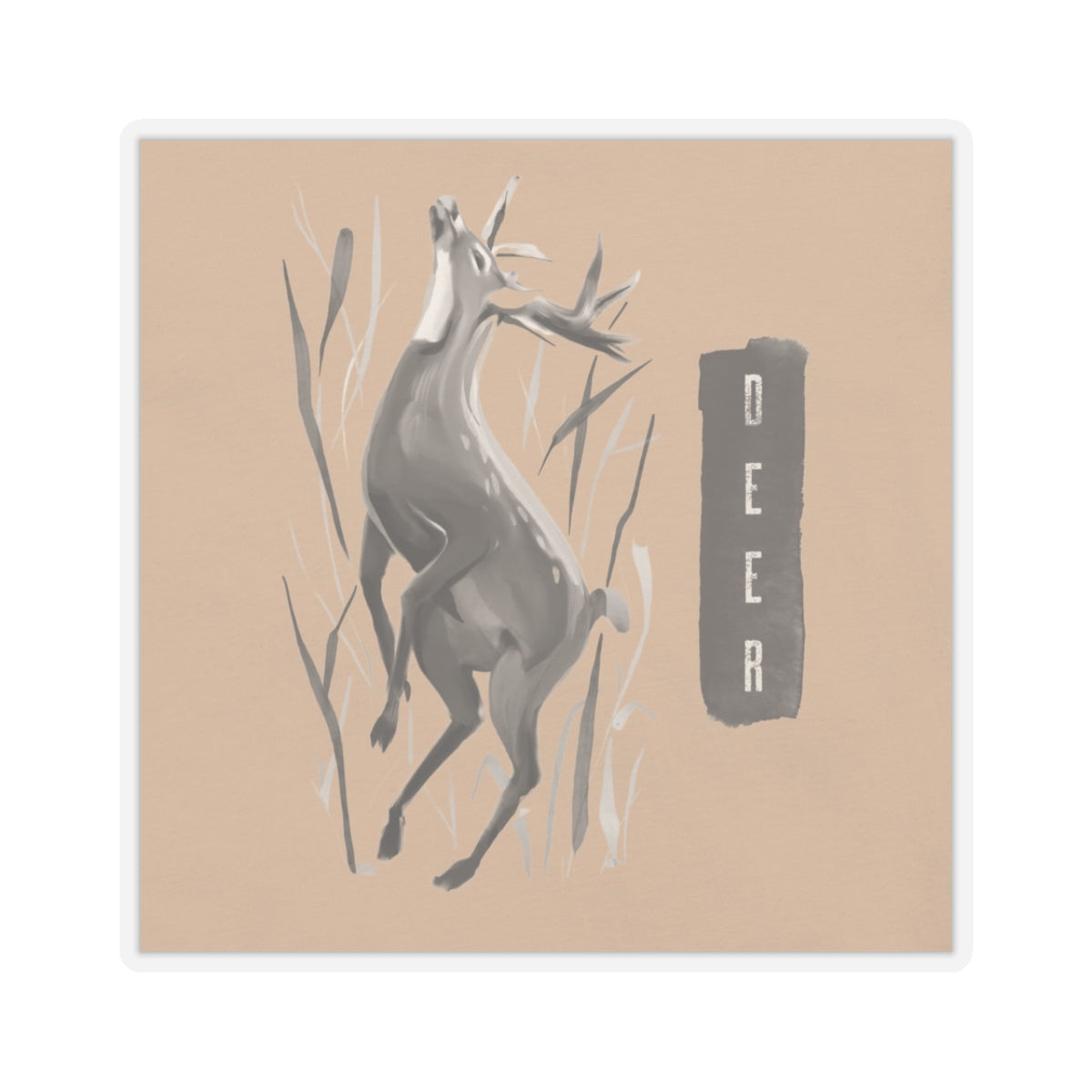 Watercolor Deer - Sticker