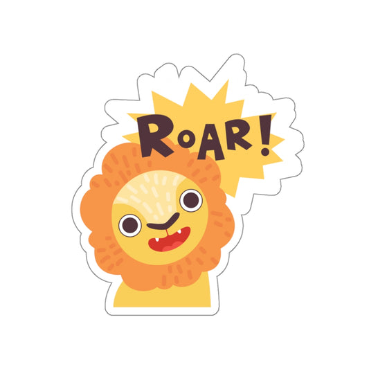 Cute Lion Roar - Kiss-Cut Sticker - Wild Style Shop