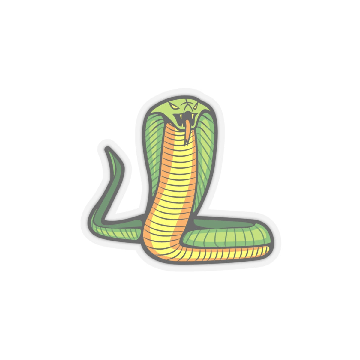 Green King Cobra - Kiss-Cut Sticker - Wild Style Shop