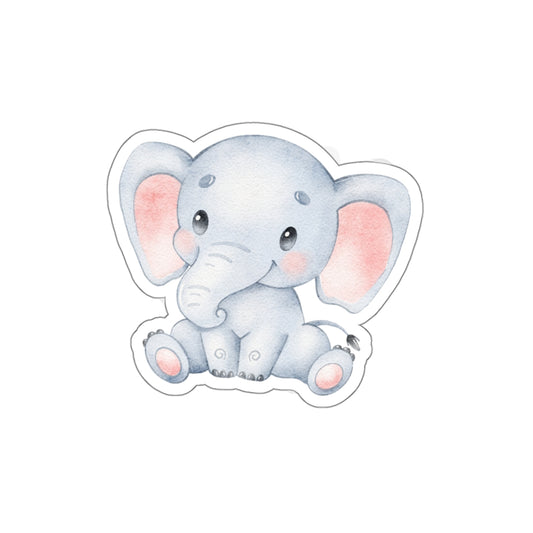 Cute Baby Elephant - Kiss-Cut Sticker - Wild Style Shop