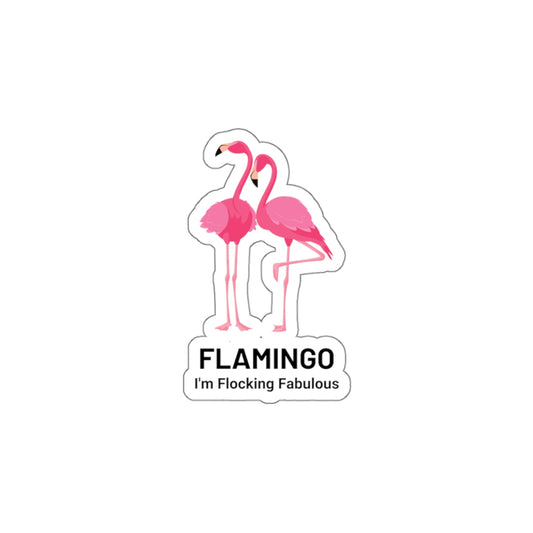 Flocking Fabulous Flamingos - Kiss-Cut Sticker - Wild Style Shop