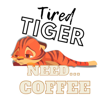 Tigre cansado - Vaso de 20 oz - Acero inoxidable