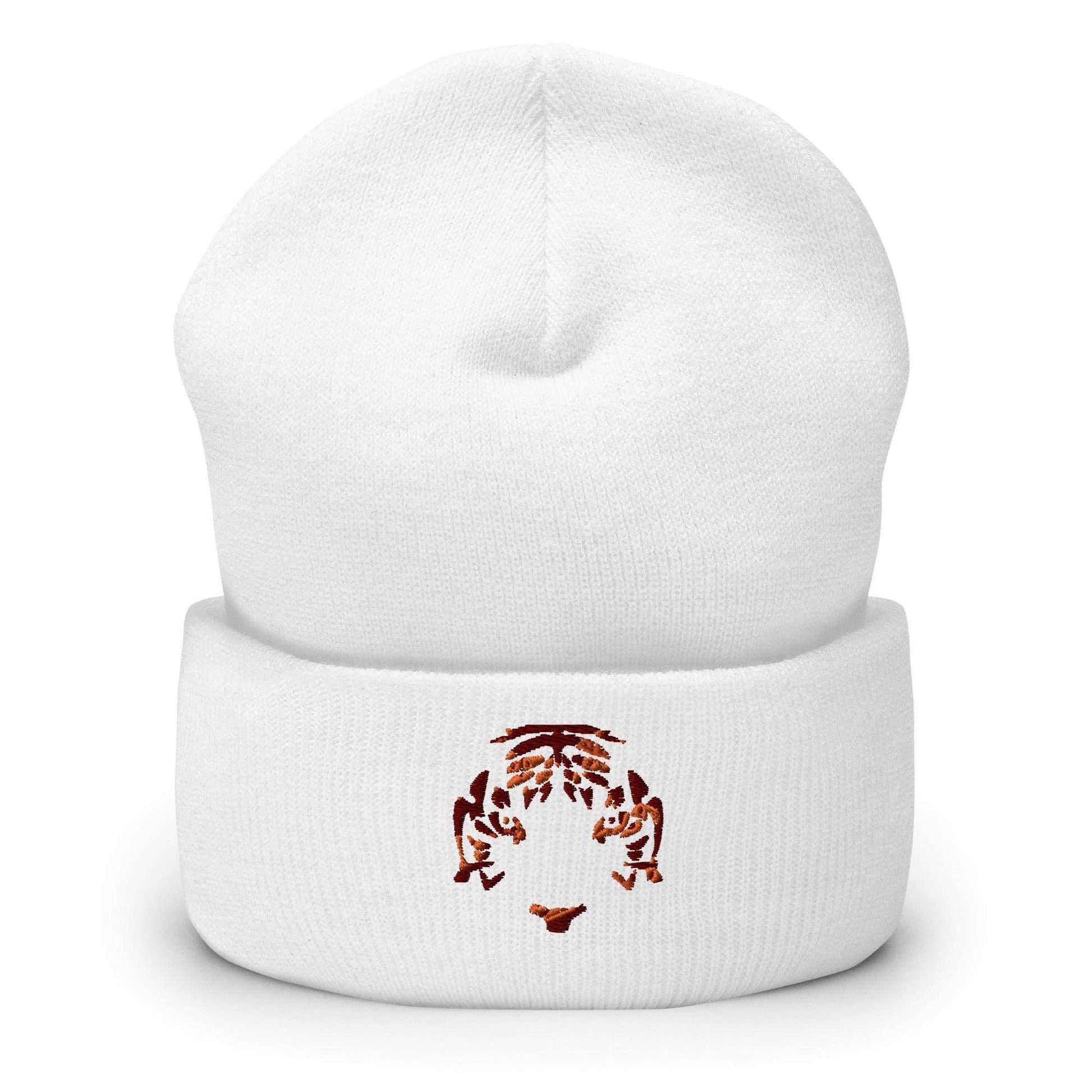 Tiger - Embroidered Cuffed Beanie - Wild Style Shop