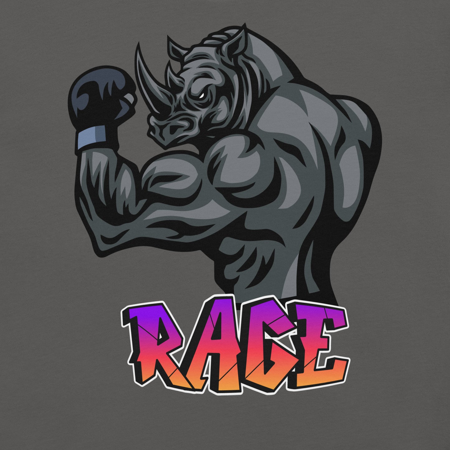 Raging Rhino - Camiseta de hombre - Cuello redondo