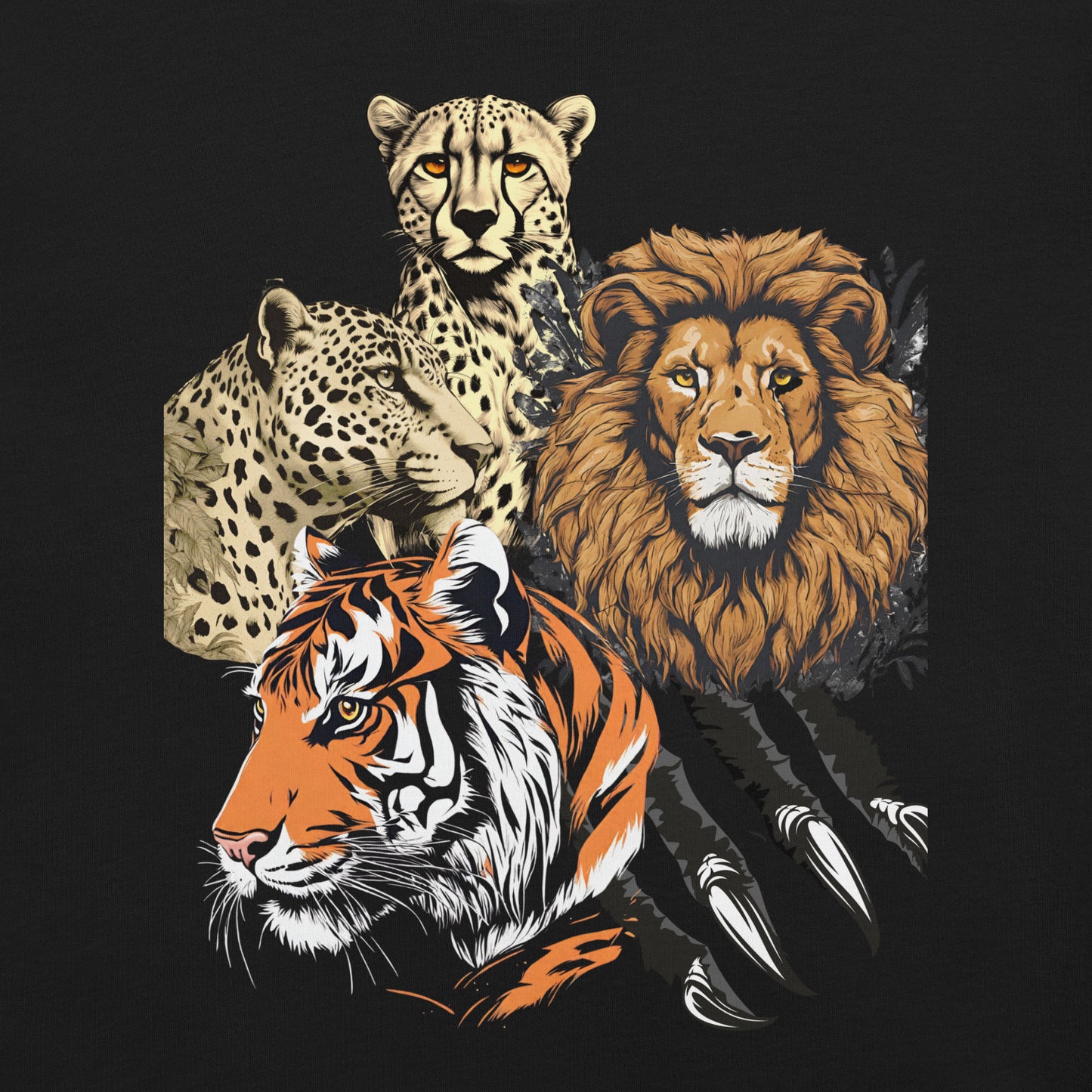 Grandes felinos - Camiseta - Cuello redondo