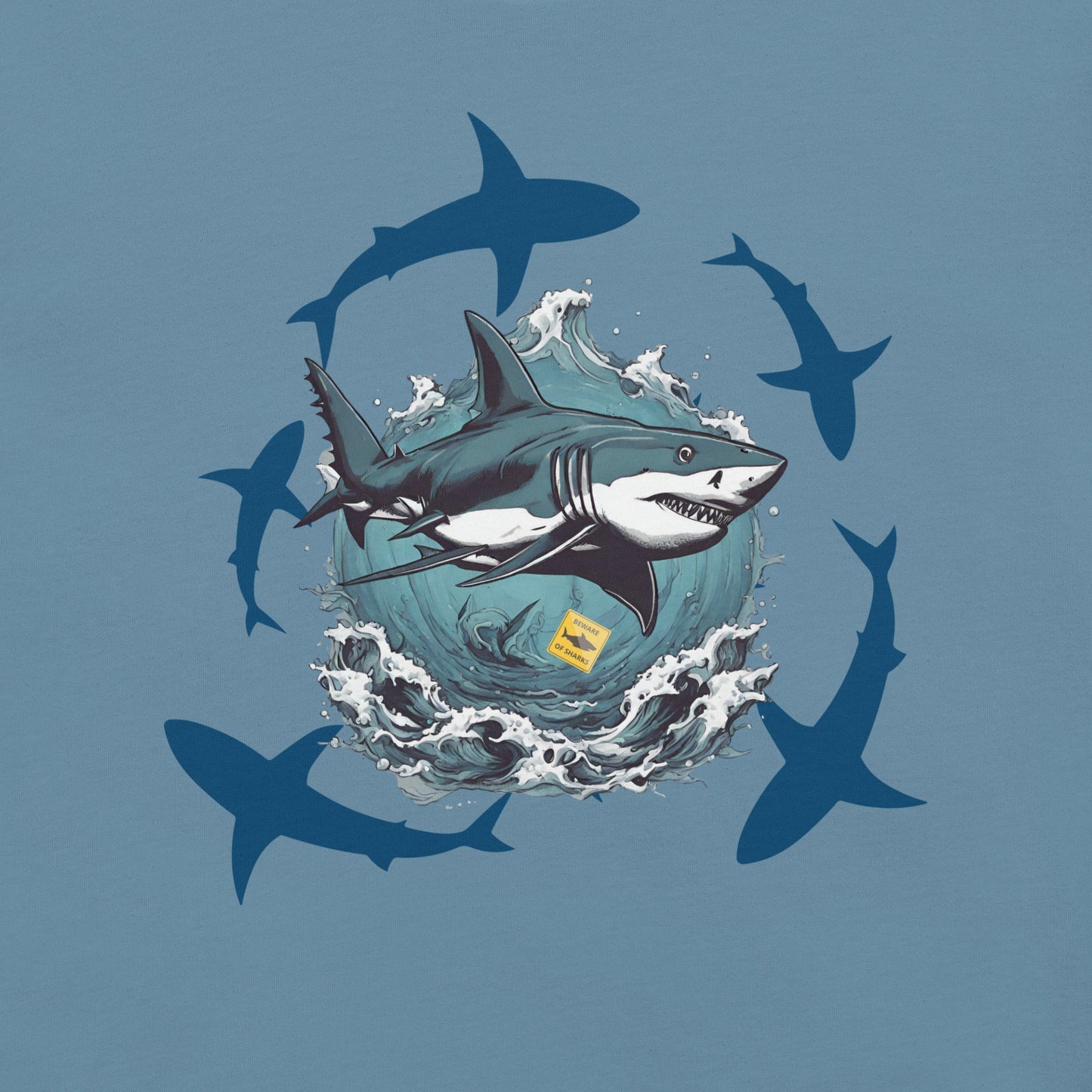 Cuidado con los tiburones - Camiseta - Cuello redondo